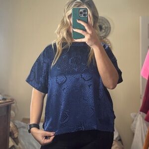 Elegant Blue Women's Top